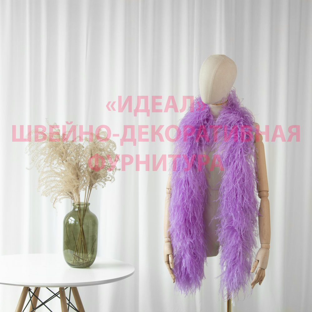 Боа из перьев страуса 6 нитей фиалковый mallow / lilack dream